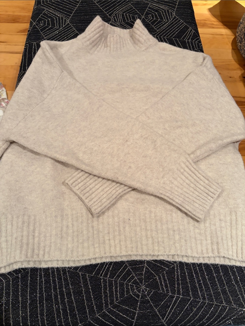 For The Republic Cream Turtleneck Sweater